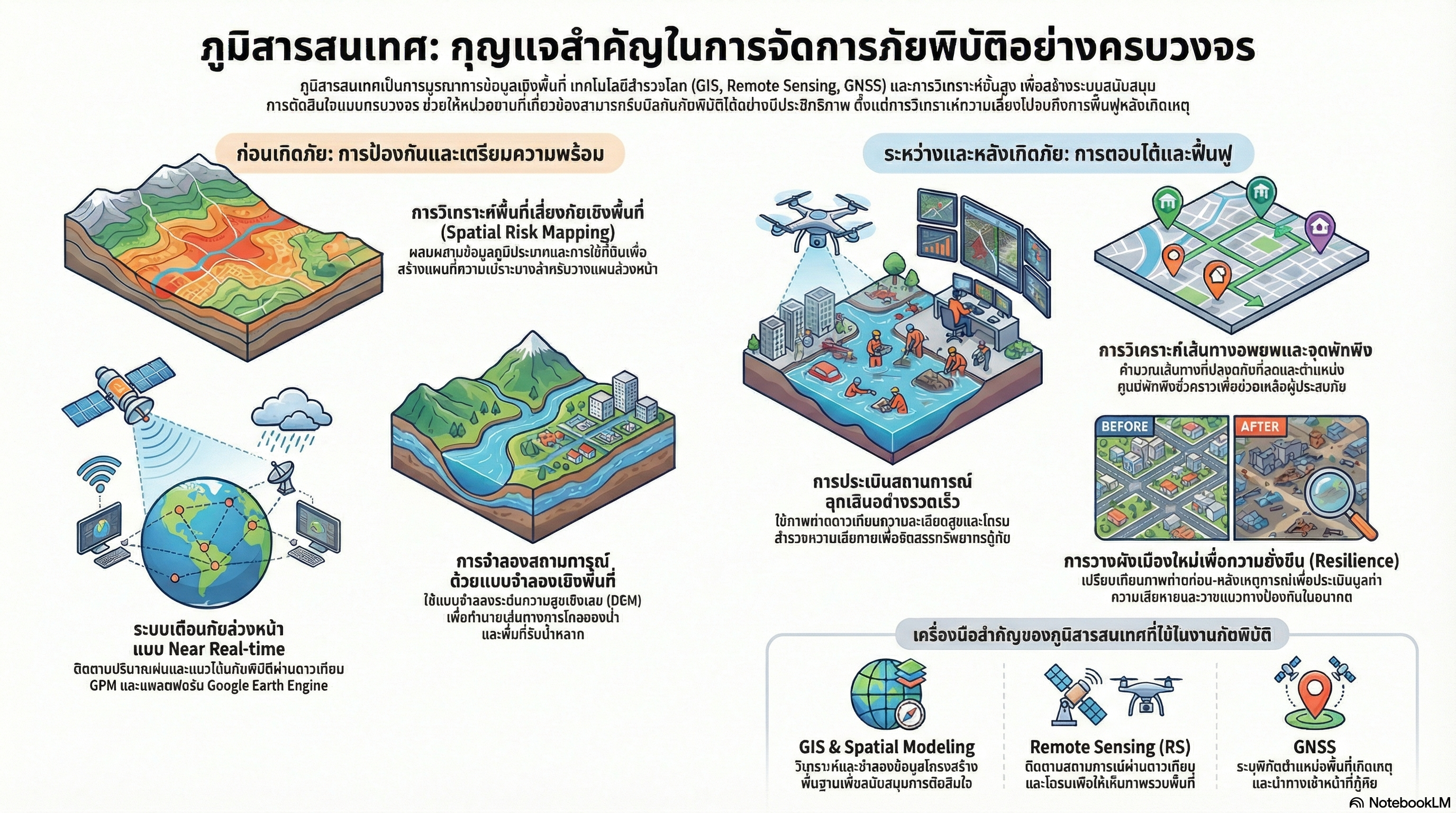 ภาพรวมการประยุกต์ใช้ภูมิสารสนเทศกับภัยพิบัติ